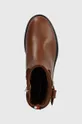 hnedá Kožené členkové topánky Tommy Hilfiger BELT BOOTIE MATERIAL MIX