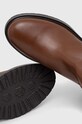 Tommy Hilfiger kozaki skórzane CASUAL ESSENTIAL BELT LONGBOOT brązowy FW0FW07480