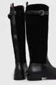 Δερμάτινες μπότες Tommy Hilfiger CASUAL ESSENTIAL BELT LONGBOOT Πάνω μέρος: Φυσικό δέρμα, Δέρμα σαμουά Εσωτερικό: Υφαντικό υλικό, Φυσικό δέρμα Σόλα: Συνθετικό ύφασμα
