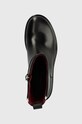 Tommy Hilfiger cizme de piele COOL ELEVATED ANKLE BOOTIE negru FW0FW07487