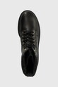 Tommy Hilfiger stivaletti alla caviglia in pelle FEMININE FELT LACE UP BOOTIE nero FW0FW07500
