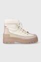 Tommy Hilfiger botine TH MONOGRAM OUTDOOR BOOT pana la 5 cm alb FW0FW07502