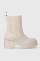 beige Tommy Hilfiger stivaletti chelsea RUBBERIZED MID HEEL BOOT Donna
