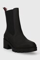 Ботинки Tommy Hilfiger RUBBERIZED MID HEEL BOOT FW0FW07520 чёрный AW23