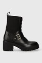 Шкіряні черевики Tommy Hilfiger TOMMY BELT LEATHER BOOT лицьова шкіра чорний FW0FW07526