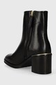 Obuwie Tommy Hilfiger botki skórzane FEMININE TH HARDWARE MID BOOTIE FW0FW07539 czarny