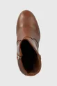 hnedá Kožené členkové topánky Tommy Hilfiger FEMININE TH HARDWARE BOOTIE