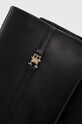 Tommy Hilfiger ghete de piele FEMININE TH HARDWARE LONGBOOT FW0FW07541 negru