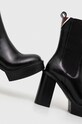 Кожени боти челси Tommy Hilfiger CHELSEA ELEVATED PLATEAU CHELSEA BOOTIE черен FW0FW07542