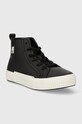 Δερμάτινα αθλητικά παπούτσια Tommy Hilfiger VULC TH LEATHER SNEAKER HI FW0FW07550 μαύρο AW23