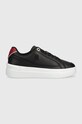 Tommy Hilfiger sneakersy skórzane TH ELEVATED COURT SNEAKER płaska czarny FW0FW07568