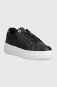 Tommy Hilfiger sneakersy skórzane TH ELEVATED COURT SNEAKER FW0FW07568 czarny AW23