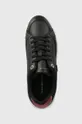 czarny Tommy Hilfiger sneakersy skórzane TH ELEVATED COURT SNEAKER