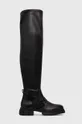 črna Elegantni škornji Tommy Hilfiger STRETCH MONOCHROMATIC LONGBOOT Ženski