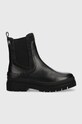 Черевики Tommy Hilfiger FEMININE FELT CHELSEA BOOTIE лицьова шкіра чорний FW0FW07655