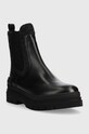 Členkové topánky Tommy Hilfiger FEMININE FELT CHELSEA BOOTIE FW0FW07655 čierna AW23