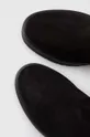 crna Čizme od brušene kože Tommy Hilfiger ESSENTIAL NUBUCK BELT LONGBOOT