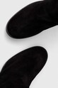 Semišové boty Tommy Hilfiger FEMININE SUEDE OVERKNEE BOOT černá FW0FW07667