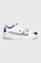 Kožne tenisice Tommy Hilfiger TH LO BASKET SILVER ravni bijela FW0FW07570