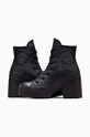 Kožne gležnjače Converse Chuck 70 De Luxe Heel A06145C crna