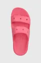 pink Crocs sliders