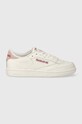 Reebok sneakersy skórzane Club C 85 płaska beżowy IE1596.100033089