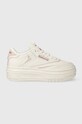Reebok sneakersy skórzane Club C Extra platforma beżowy IE1612.100033105