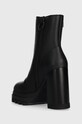Încălțăminte Tommy Jeans cizme de piele TJW HIGH HEEL ANKLE BOOT EN0EN02256 negru