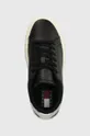 μαύρο Δερμάτινα αθλητικά παπούτσια Tommy Jeans TJW NEW CUPSOLE LEATH LC