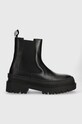 Шкіряні черевики Tommy Jeans TJW CHELSEA FOXING BOOT без утеплення чорний EN0EN02289