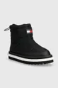 Зимові чоботи Tommy Jeans TJW PADDED FLAT BOOT чорний