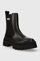 Tommy Jeans ghete chelsea de piele TJW FASHION CHELSEA EN0EN02295 negru AW23