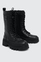 Шкіряні черевики Tommy Jeans TJW FASHION LACE UP EN0EN02296 чорний AW23