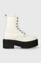 Tommy Jeans workery skórzane TJW BOOT ZIP UP płaski biały EN0EN02305
