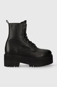 Кожаные полусапоги Tommy Jeans TJW BOOT ZIP UP без утепления чёрный EN0EN02305