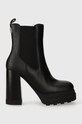 Kožené topánky chelsea Tommy Jeans TJW HIGH HEEL textilný čierna EN0EN02306