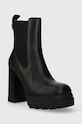 Kožené kotníkové boty Tommy Jeans TJW HIGH HEEL CHELSEA EN0EN02306 černá AW23