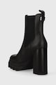 Boty Kožené kotníkové boty Tommy Jeans TJW HIGH HEEL CHELSEA EN0EN02306 černá