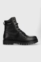 Кубинки Tommy Jeans TJW LACE UP BOOT гладка кожа черен EN0EN02314