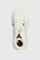 Tommy Jeans sneakers din piele TJW VULC PLATFORM MC WL alb EN0EN02394