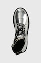 Боти Tommy Jeans TJW FLATFORM ZIP UP METALLIC сребърен EN0EN02403