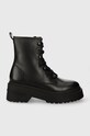 Kožené workery Tommy Jeans TJW LACE UP BOOT CHUNKY usňová koža čierna EN0EN02404