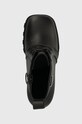 Tommy Jeans cizme de piele TJW HIGH HEEL LACE UP BOOT negru EN0EN02408