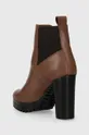 Δερμάτινες μπότες Tommy Jeans TJW NEW ESS HIGH HEEL BOOT Πάνω μέρος: Υφαντικό υλικό, Φυσικό δέρμα Εσωτερικό: Υφαντικό υλικό, Φυσικό δέρμα Σόλα: Συνθετικό ύφασμα