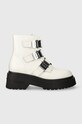 Шкіряні черевики Tommy Jeans TJW CHUNKY BOOT HARDWARE платформа білий EN0EN02443