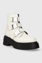 Tommy Jeans bőr csizma TJW CHUNKY BOOT HARDWARE fehér