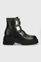 μαύρο Δερμάτινες μπότες Tommy Jeans TJW CHUNKY BOOT HARDWARE Γυναικεία