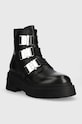 Tommy Jeans botki skórzane TJW CHUNKY BOOT HARDWARE EN0EN02443 czarny AW23