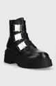 Tommy Jeans botki skórzane TJW CHUNKY BOOT HARDWARE czarny