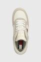 Δερμάτινα αθλητικά παπούτσια Tommy Jeans TJW FLATFORM MAT MIX μπεζ EN0EN02538